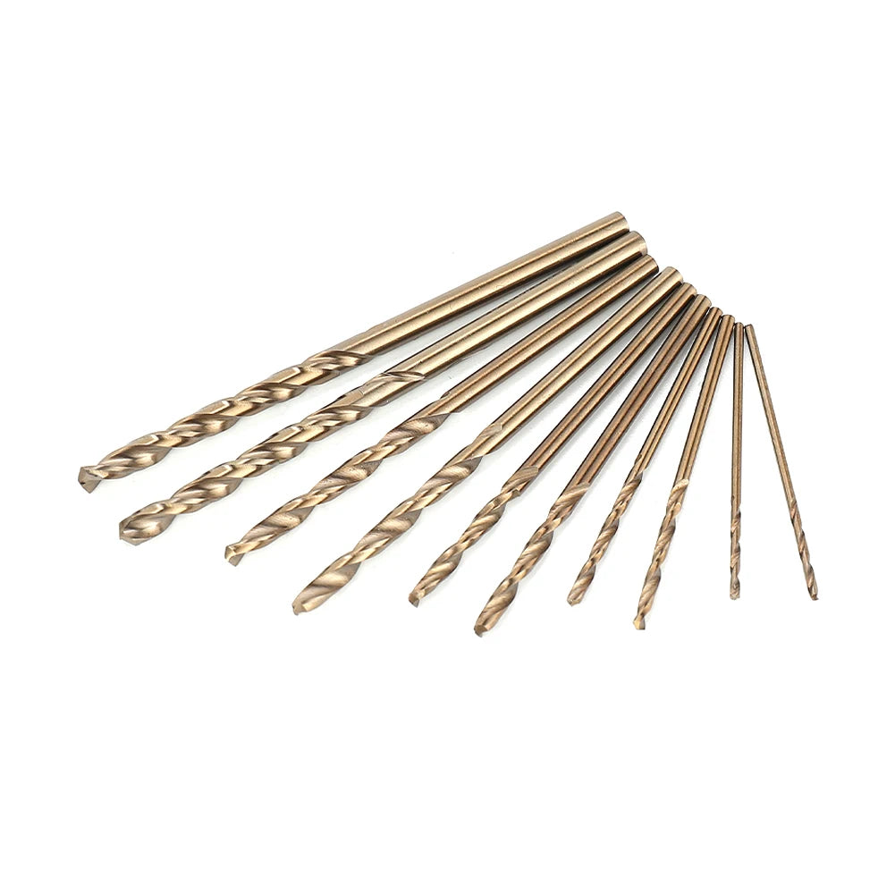 10pcs HSS M35 Cobalt Drill Bit 1mm 1.5mm 2mm 2.5mm 3mm Used For