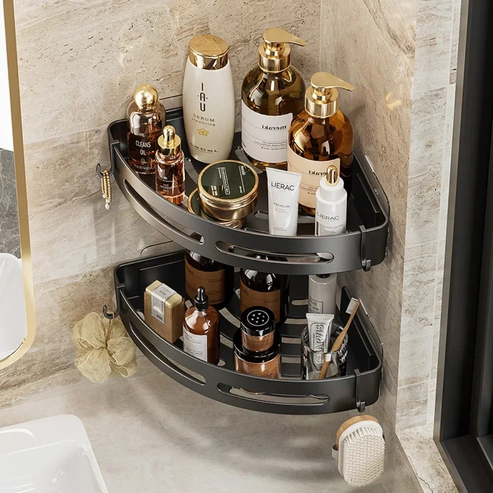 NEW 3/2/1 PCS Adhensive Bathroom Shampoo Holder Shower Caddy Shelves