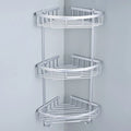 Bathroom Shelves Aluminum Shower Triangular Rack Storage Corner She...