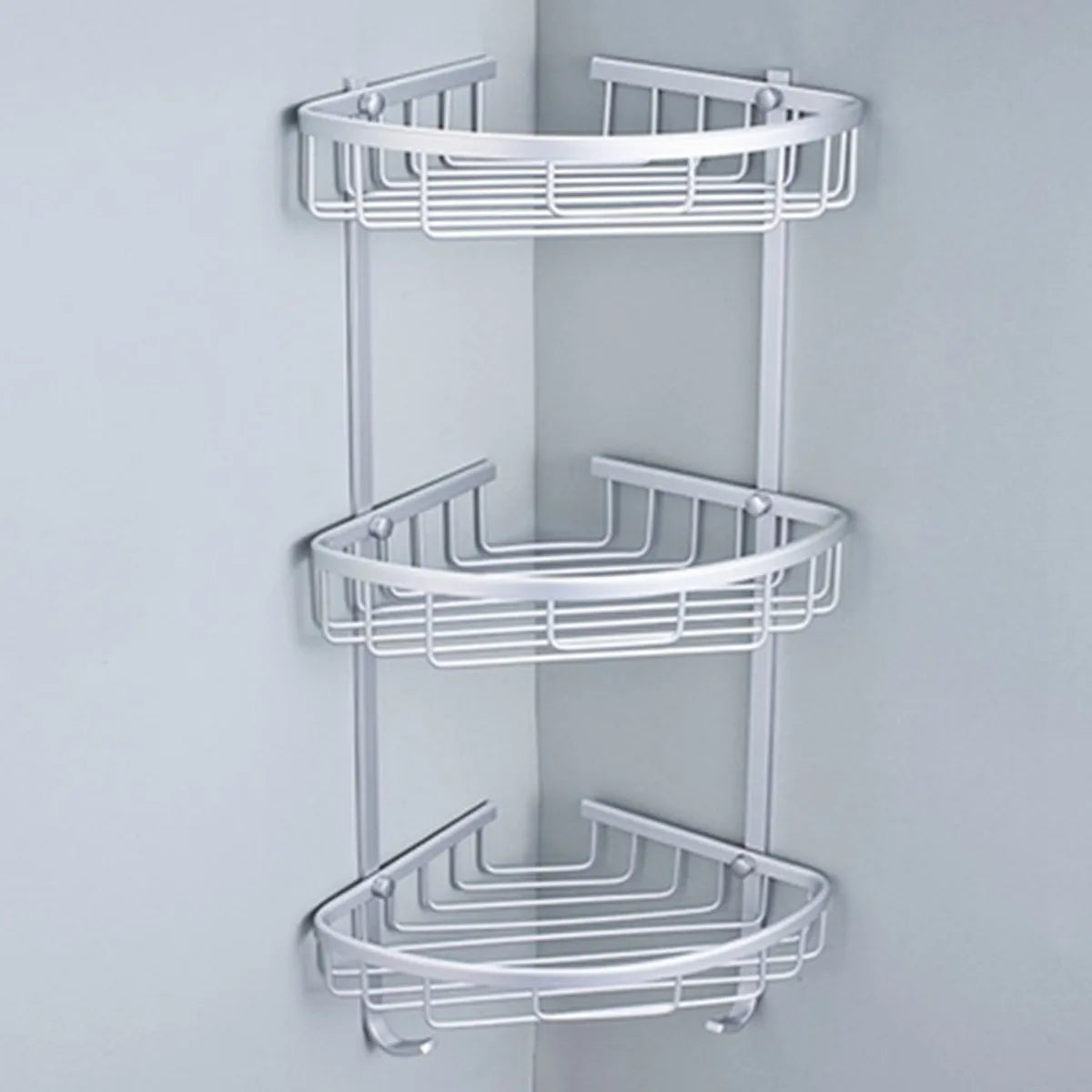 Bathroom Shelves Aluminum Shower Triangular Rack Storage Corner She...