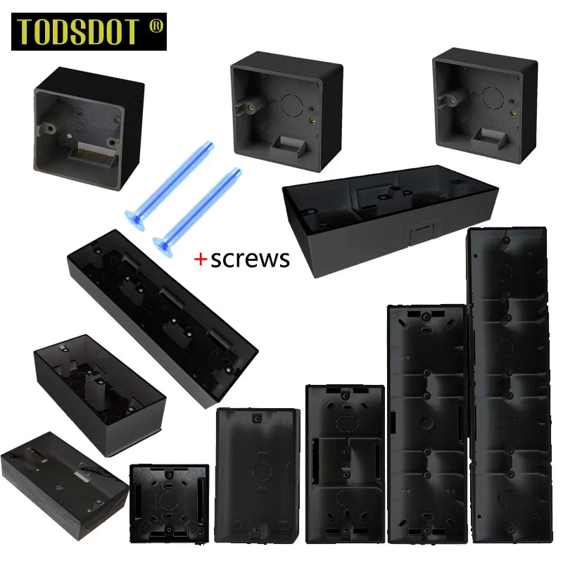 86 Series Black External Install Box for Wall Surface Mount Switch