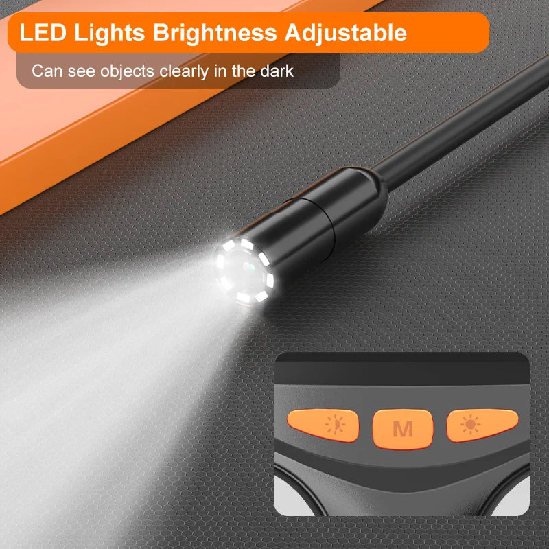 4.3'' Industrial Endoscope Camera 1080P HD 50m Rigid Cable Hand-held