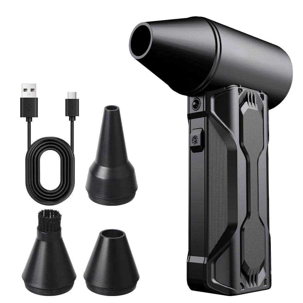 130000RPM Turbo Electric Air Duster – Type-C Rechargeable 5 Nozzles