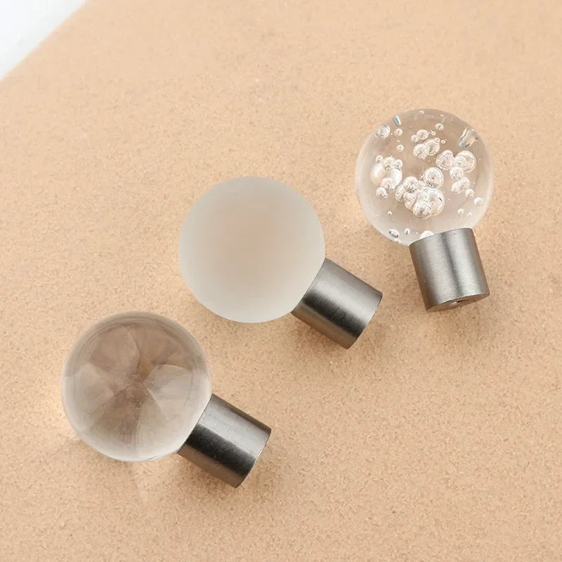 Hot Luxury K9 Crystal Ball Bubble Handles Shoebox Cabinet Handles