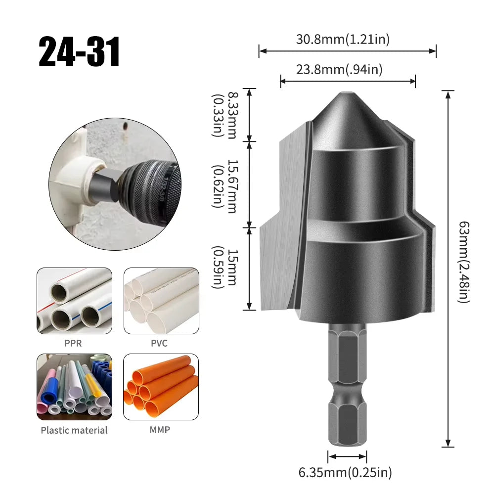 1-3Pcs PPR Lifting ,Tungsten Steel Blad Stepped Drill Bit