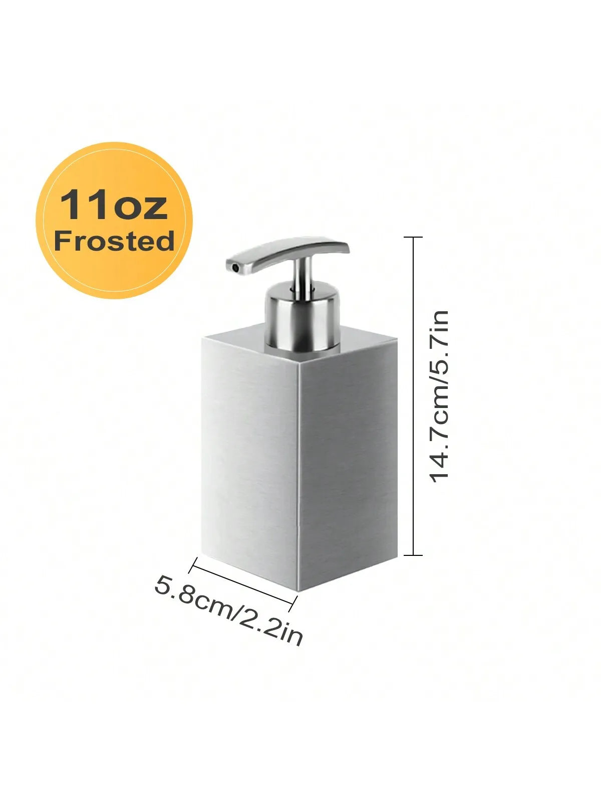 Leeseph Stainless Steel Soap Dispenser, Refillable Pump Bottles