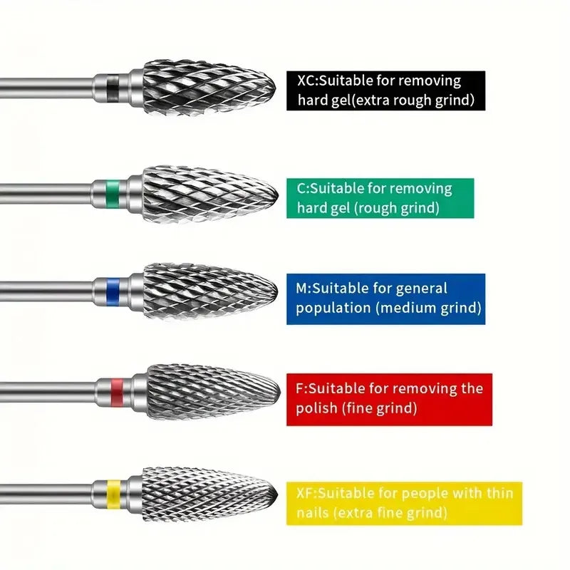 Tungsten Carbid Nail Drill Bits Electric Manicure Drill Accessory