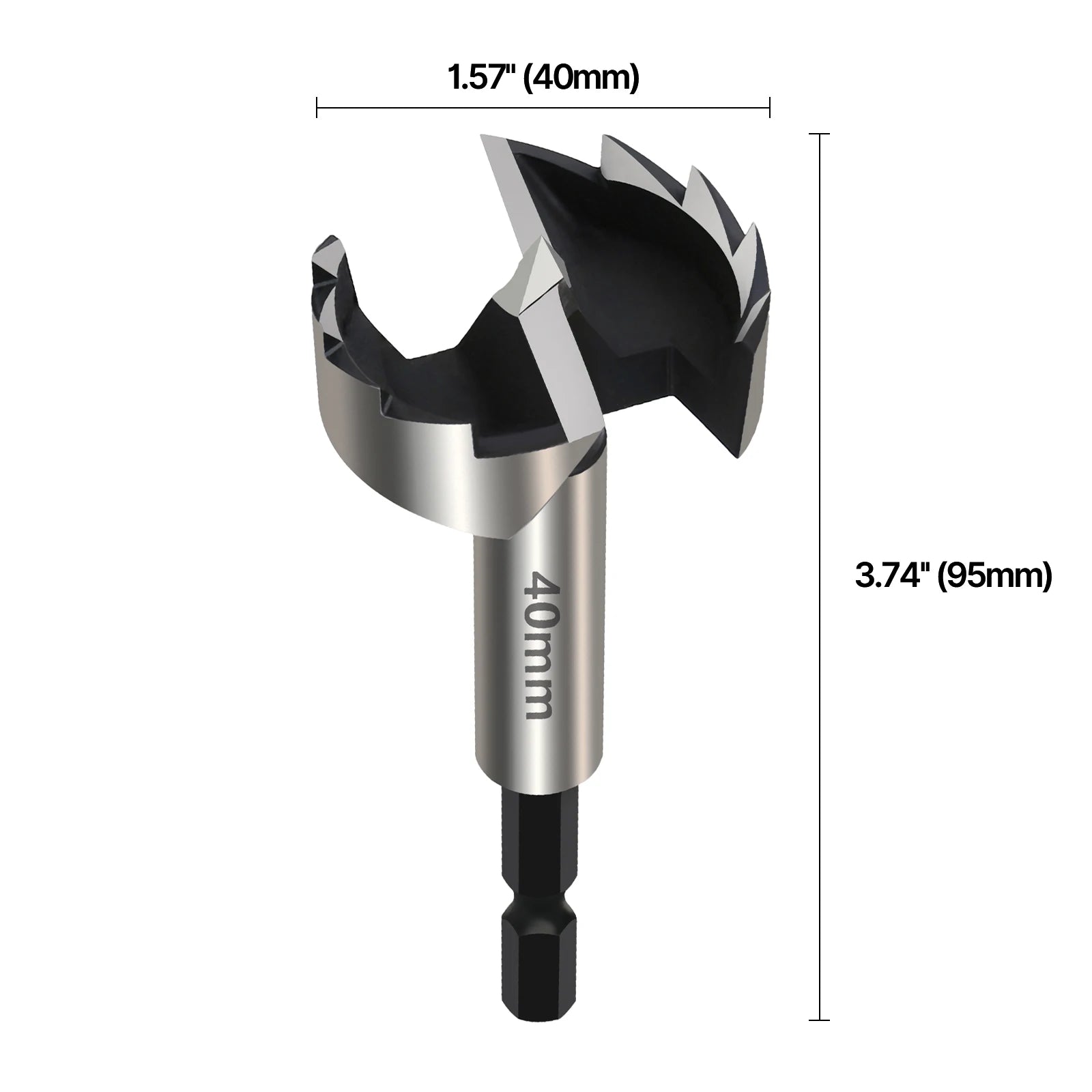 Forstner Woodworking Hinge Boring Bit — 6mm to 40mm Individual Sizes