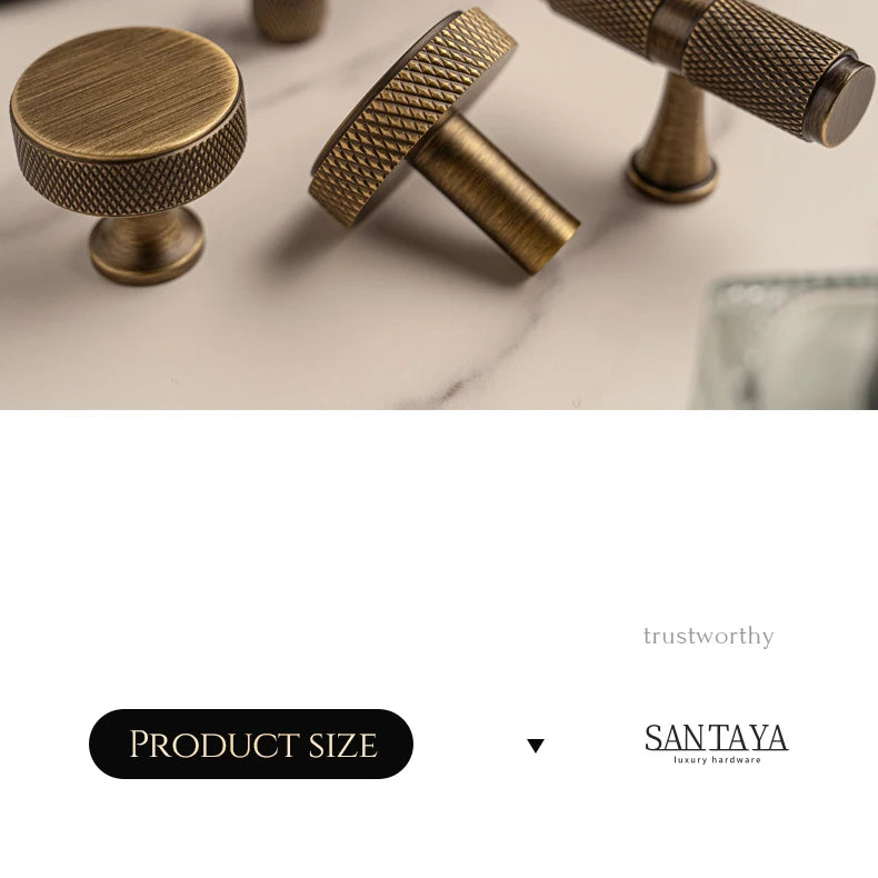 Santaya Brass Diamond-cut Cross Knurl Pattern Antique Kitchen Cabinet