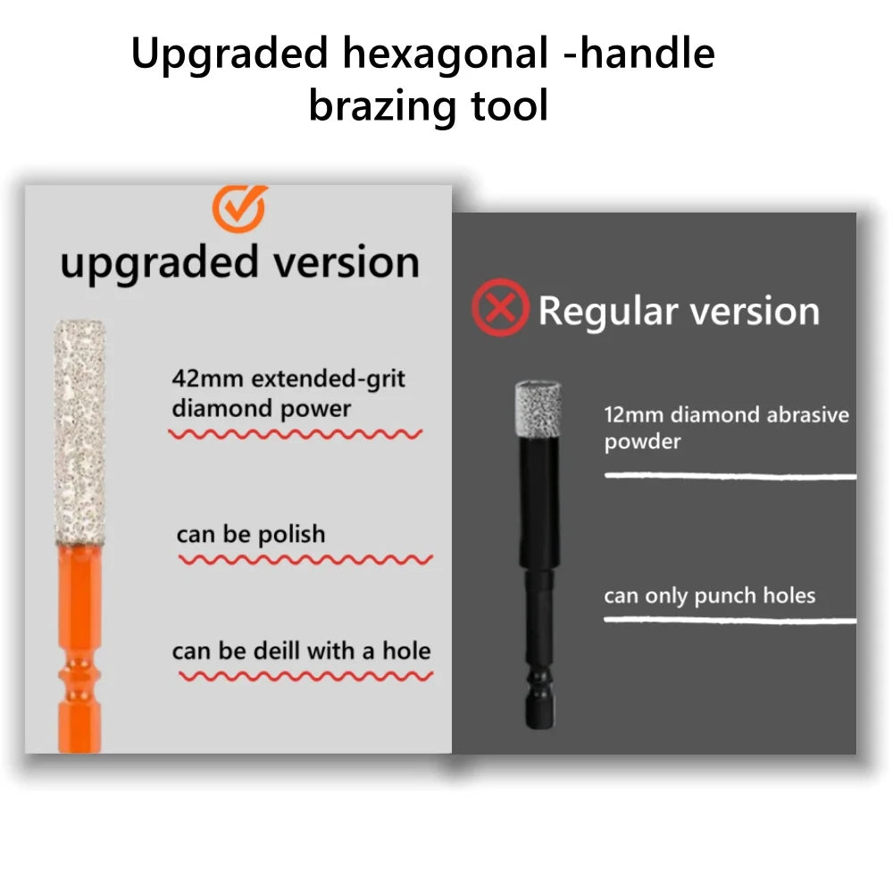 6-12mm Hexagonal Shank Dry Ceramic Tile Diamond Drill Bit Drilling