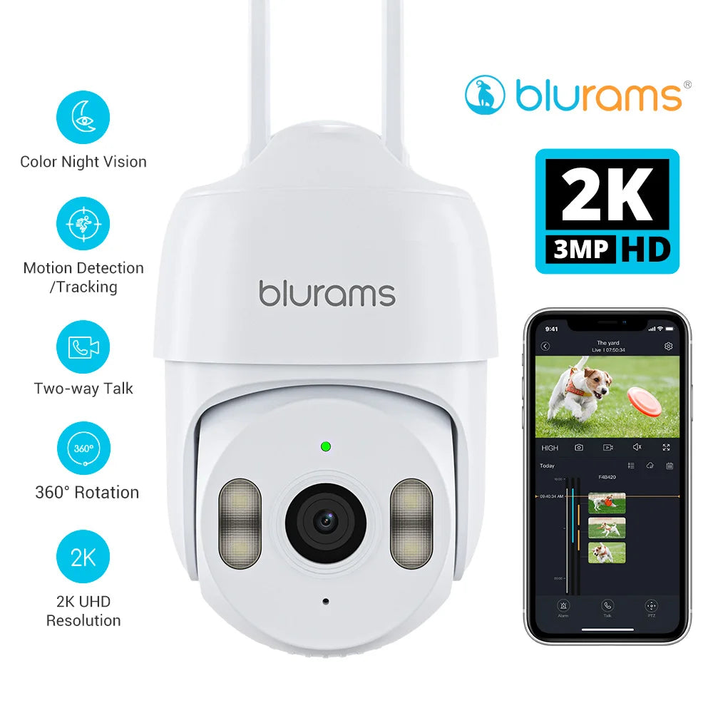 blurams 2K 2.4G Wi-Fi Home Security Camera Outdoor
