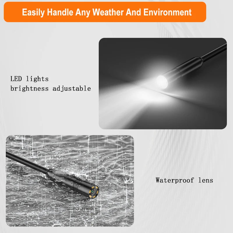 Endoscope Camera 4.3 Inch Screen Replaceable 1-100 Meter Rigid Cable