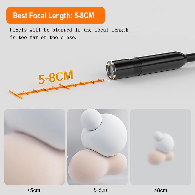 Endoscope Camera 4.3 Inch Screen Replaceable 1-100 Meter Rigid Cable