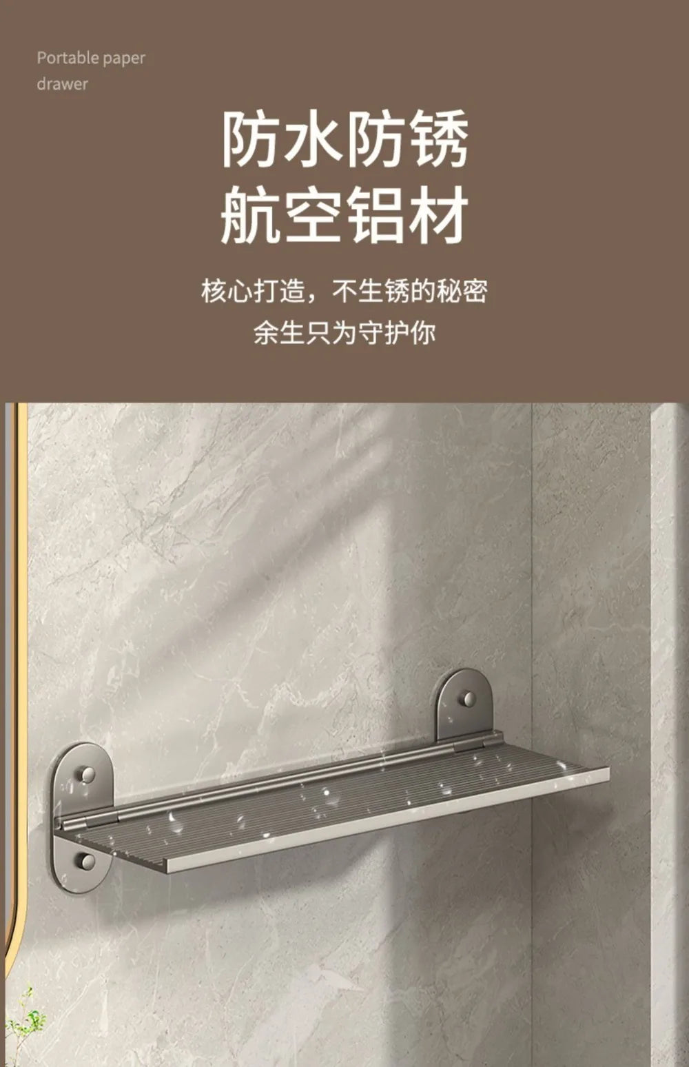 Folding Shelf Bathroom Shelf Toilet Organizer Wall Mounted Shelf