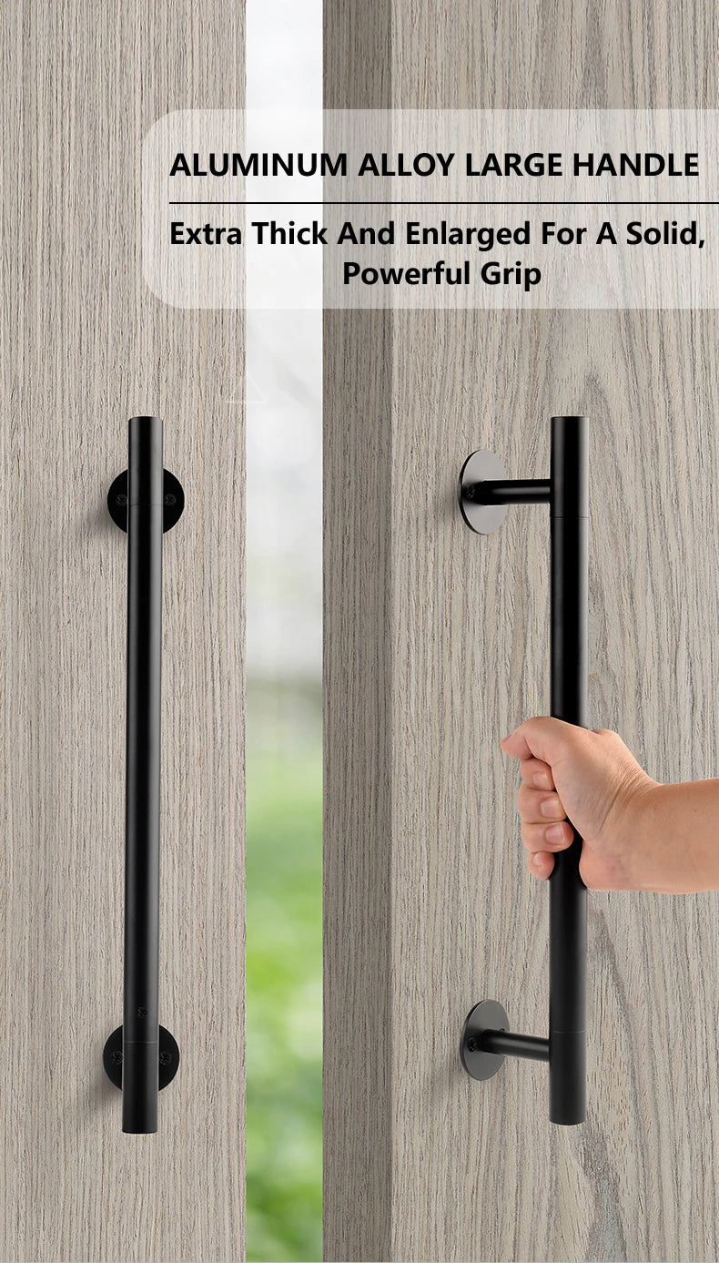 300mm Long Barn Door Handles 400mm Metal Gate Pull Handles Black