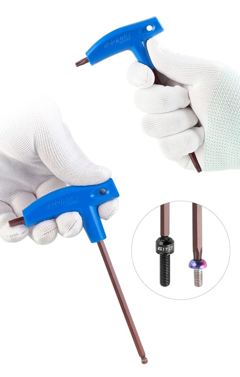 T25 3/4/5/6MM Bike Allen Key Wrench T-Shaped Extended Plastic Handle