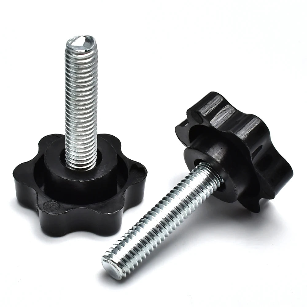 Carbon Steel Hand Knob Screws Bolt M4 M5 M6 M8 M10 M12 Plastic Star