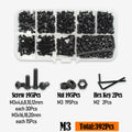 2510p Round Hex Cap Screw kit M2 M2.5 M3 M4 M5 M6 Black 10.9 Grade