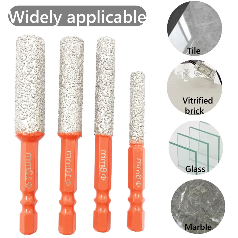 6-12mm Hexagonal Shank Dry Ceramic Tile Diamond Drill Bit Drilling