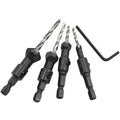 4pc Cone-shaped Countersunk Head Drill Hexagonal Shank Hole Expanding