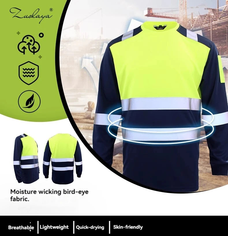 Men's Workwear Shirts Long Sleeve Hi Vis Shirts Workwear Hi Vis Work