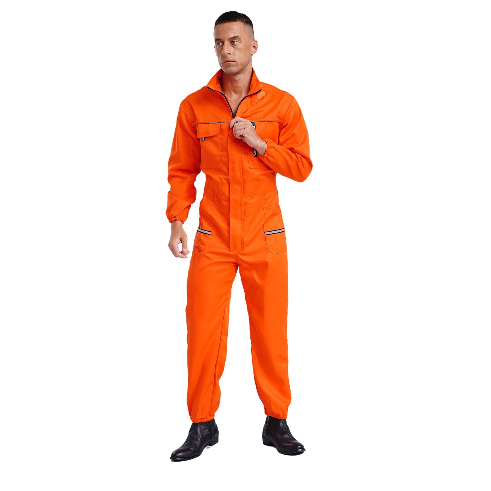 Men Women Resistant Work Coveralls Long Sleeve Multi-pockets Jumpsuit
