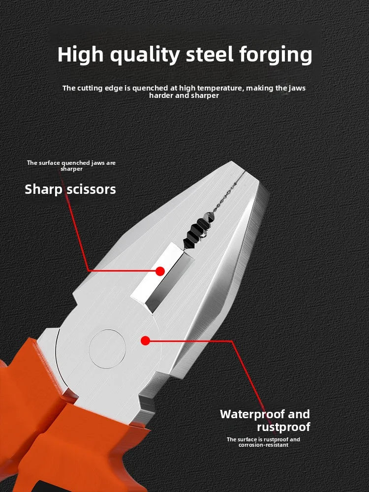 Electric Wire Pliers Large Opening Sharp Multifunction Tool for