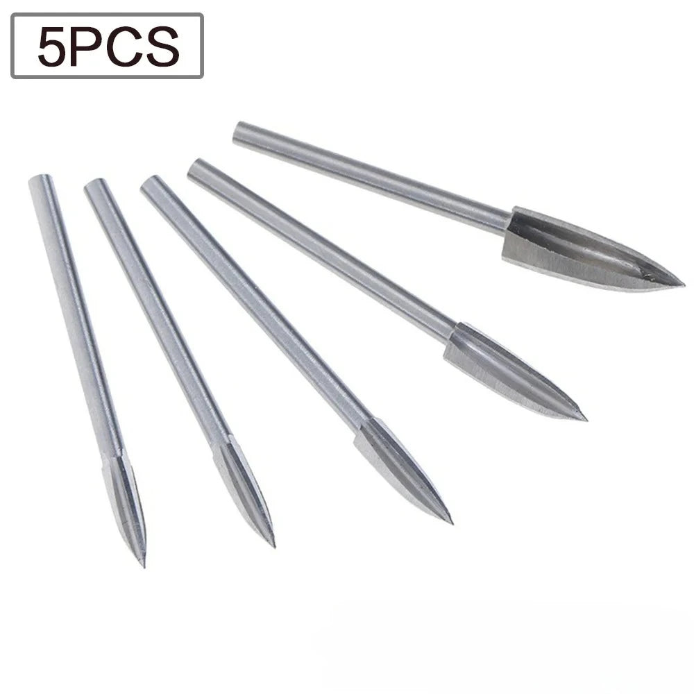 5pc Carving Knife Set Steel Sharp Edges Woodworking Tools Three
