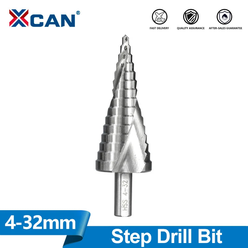 1Pc 4-32 mm HSS Step Drill Bit Spiral Groove Step Cone Drill High S...