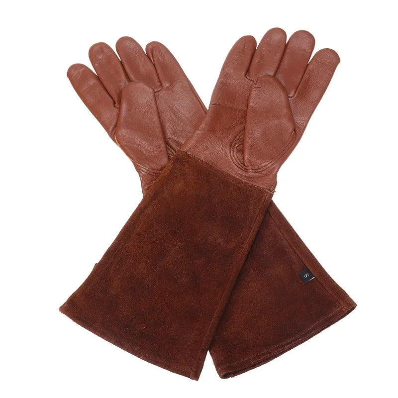 1 Pair Gardening Rose Pruning Gauntlet Heavy Duty Gloves Thorn Proof