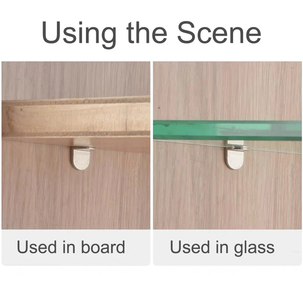 20pcs 5mm L - Shaped Shelf Support Studs: Fix Wooden/Glass Boards in