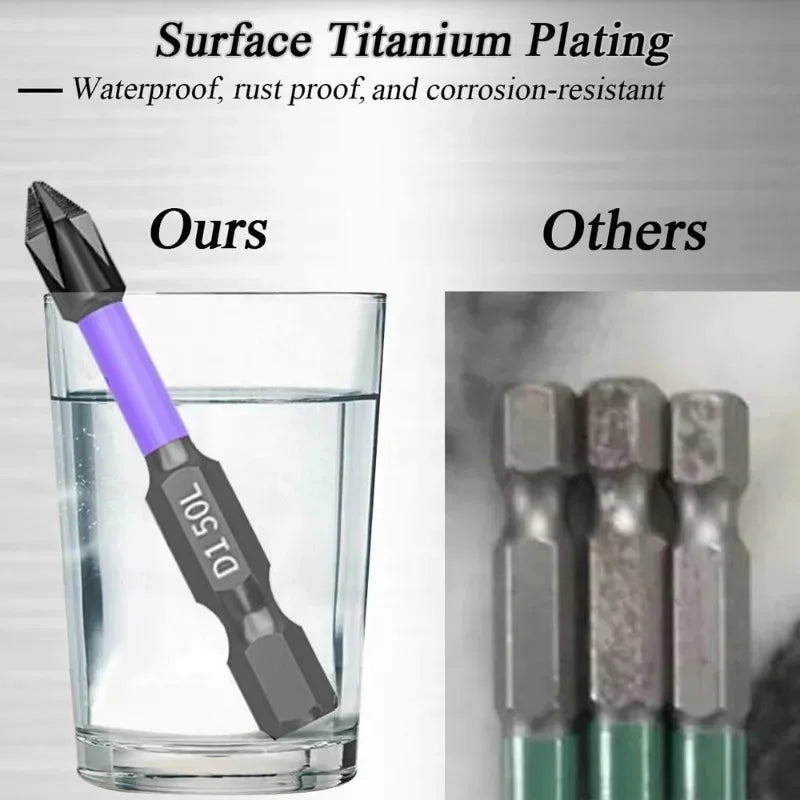 Magnetic Screwdriver Drill Bit Set Non-slip Cross Head Impact Bit