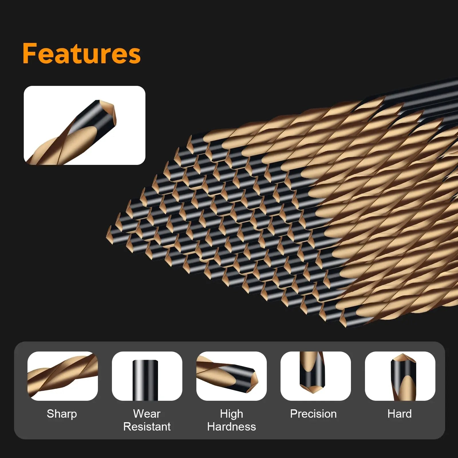 1/8” 50pcs Drywall Router Bits HSS Guide Point Drywall Cutting Drill