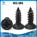 20/50pcs M2 M2.6 M3 M4 M5 M6 GB846 Black Zinc 304 Stainless Steel