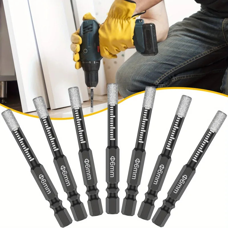 Brazed Diamond Drill Bit Set — 7, 10 & 14-Piece fo - View 1