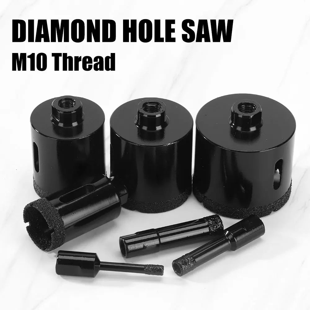 M10 6-100mm Diamond Brazed Core Dry Drill Bit For Porcelain Tiles