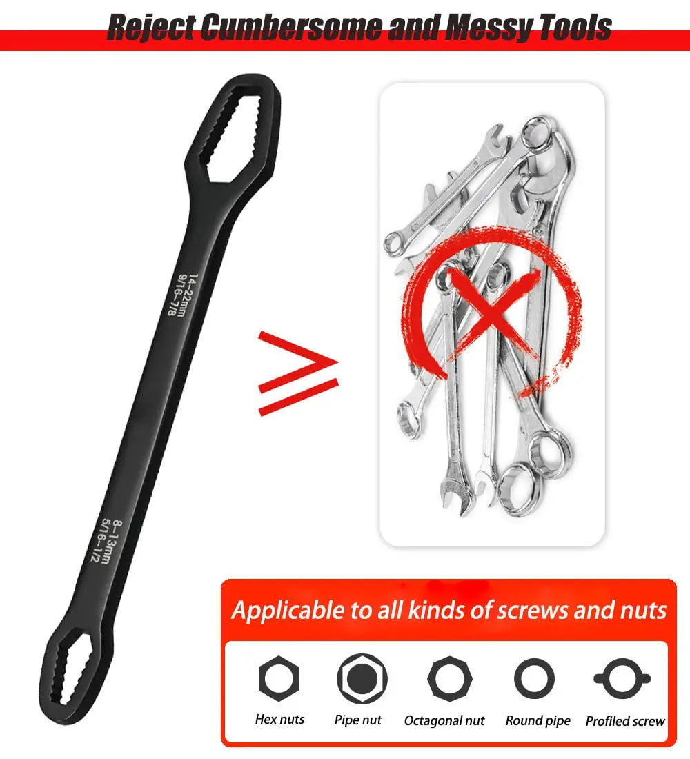 Car Universal Torx Wrench 8-22mm Adjustable Self-tightening Wrench