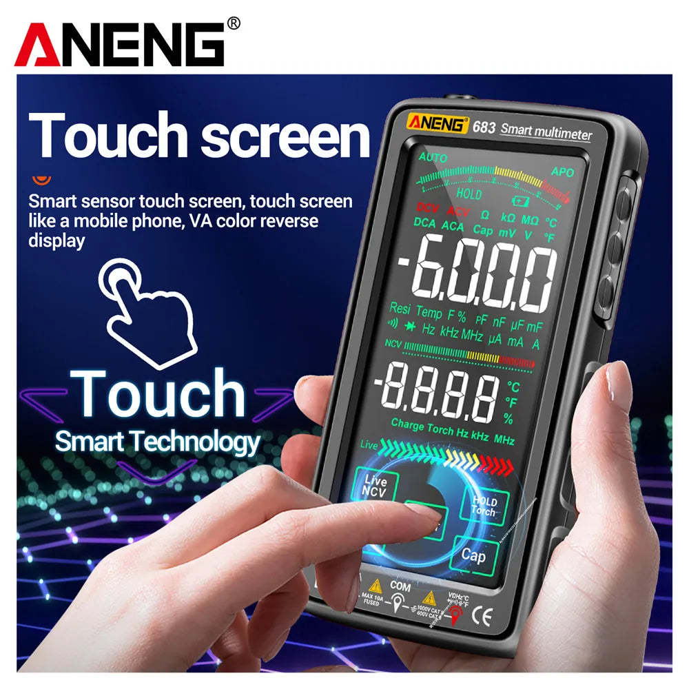 ANENG 683 Smart Multimeter Rechargeable High-end Touch 6000 Counts