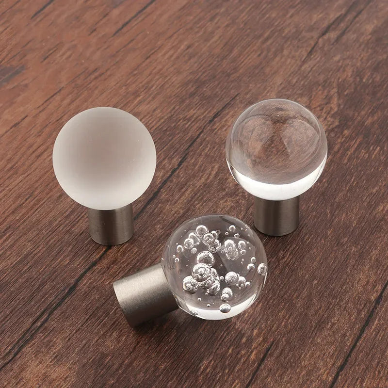Hot Luxury K9 Crystal Ball Bubble Handles Shoebox Cabinet Handles C...