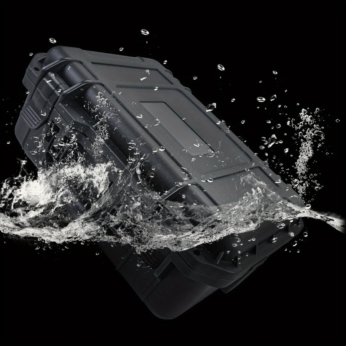 1pc Waterproof Hard Carry Case Bag Tool Case With Pre-cut Sponge