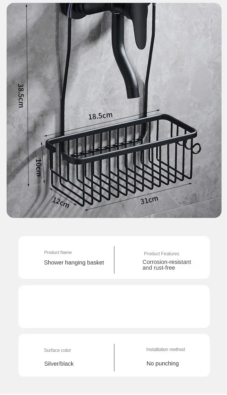 Convenient Toilet Shower Rack with No Drilling Installation Bathroom
