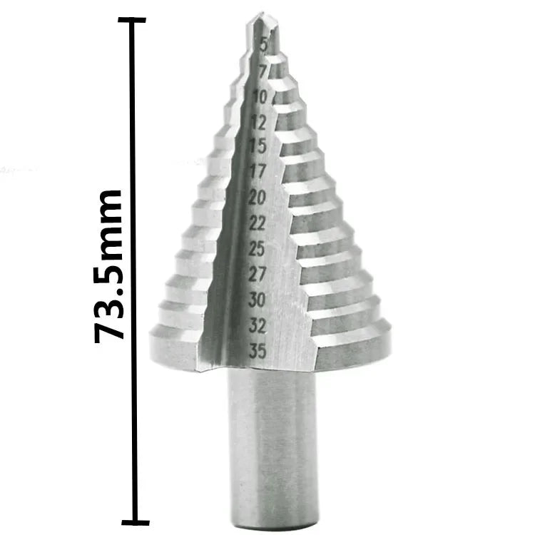 5-35MM High Speed Steel Step Drill Bit Wood Metal Drilling Bit HSS