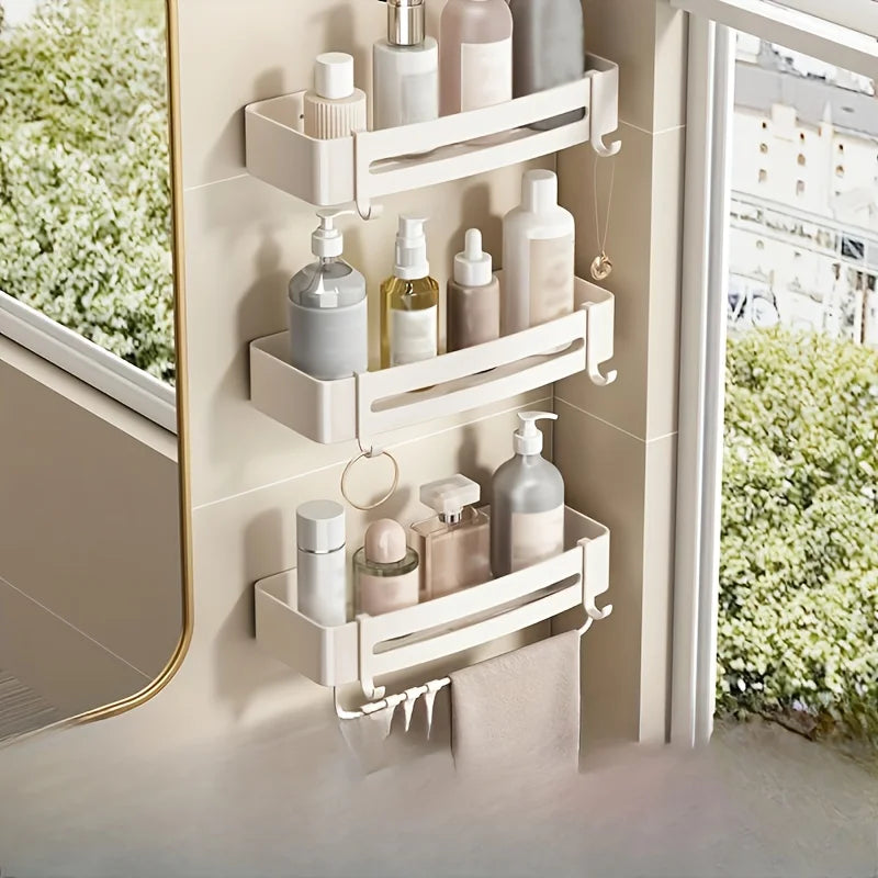1 Piece Of White Bathroom Facilities Storage Rack Bathroom Partitio