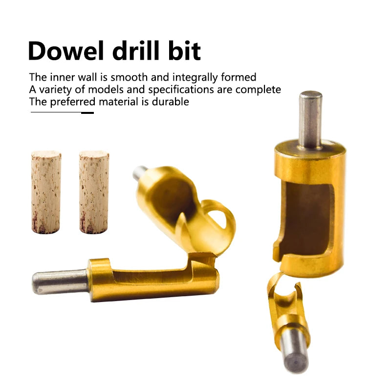 XCAN 4pcs set Barrel Cork Drill Bit Titanium Coated Wood Plug Cutter