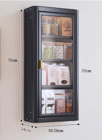 Wall-Mounted Kitchen Condiment Storage Rack – Oil, Salt & Sauce