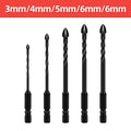 Cross Hex Drill Bit Set For Concrete Porcelain Tile Glass Metal