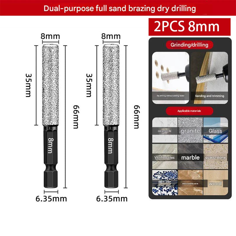 10/4/1PCS Dry Diamond Milling Drill Bits Enlarging Hole Dry Drilling