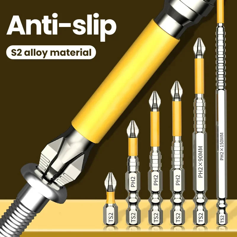 Non-slip PH2 Magnetic Batch Head Cross Screwdriver Hardness Drill Bit