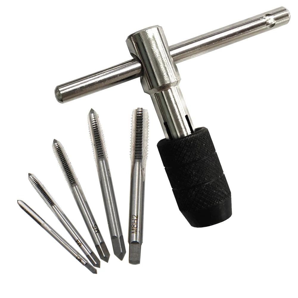 T-type 3mm to 6mm hand tap wrench thread tapping tool set hand wrench