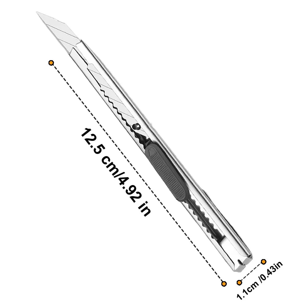 1/5/10Pcs Utility Knife Stainless Steel Paper Cut Box Cutter Tools